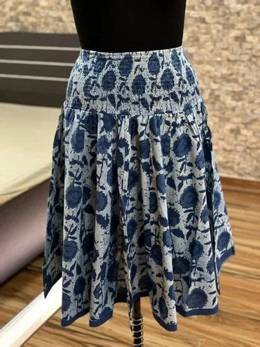 Block Print Skrit - Ladies Hand Block Printed Skirt And Stole ...
