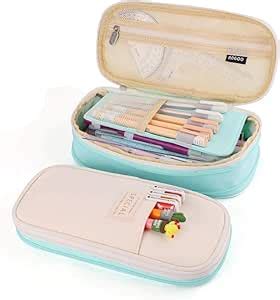 iSuperb Foldable Pencil Case Zipper Big Capacity Canvas Pencil Pouch ...