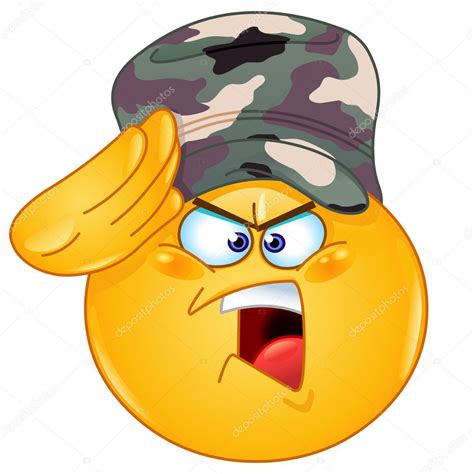 Soldier saluting emoticon ⬇ Vector Image by © yayayoyo | Vector Stock ...