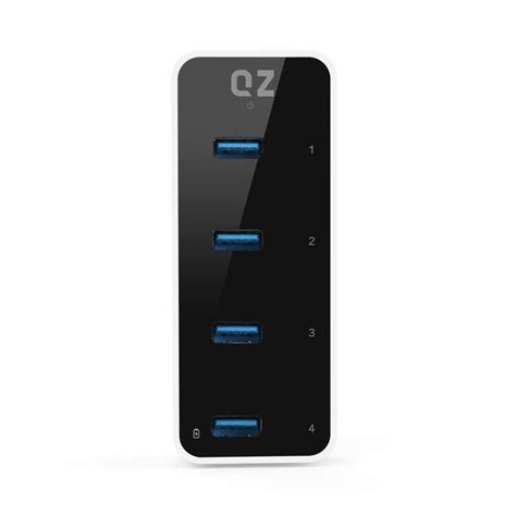 [12V 2A 24W Power, Industrial Grade] QZ Active Powered USB Hub, 4 Port ...