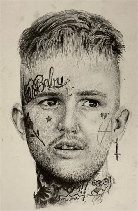 ORIGINAL Lil Peep Graphite Drawing - Etsy