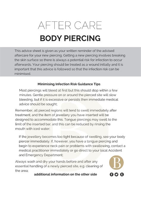 Piercing Aftercare Steps at Sandra Anker blog