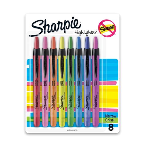 Sharpie 28101 Accent Retractable Highlighters, Chisel Tip, Assorted ...