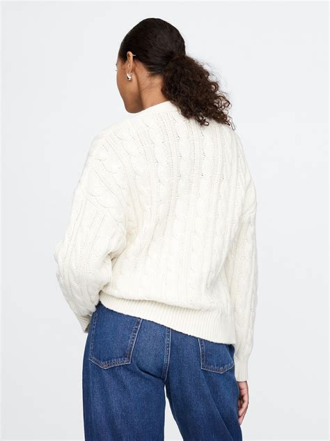 Oversized Cable-Knit Cardigan | Gap