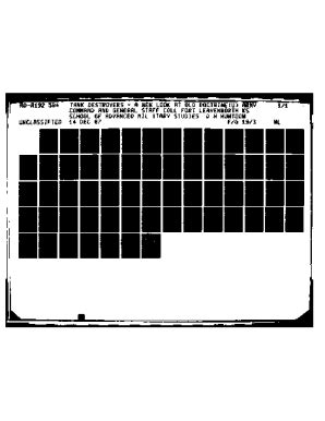Fillable Online Tank Destroyers - A New Look at Old Doctrine,. This ...