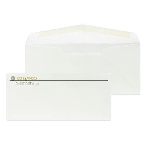 Custom #10 Stationery Env, 4 1/4"x9 1/2", 80# Mohawk Superfine Eggshell ...