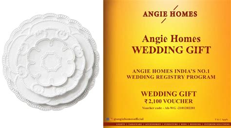 Angie Homes for Indian Wedding Gift Dinner Plate Set Gift Voucher ...