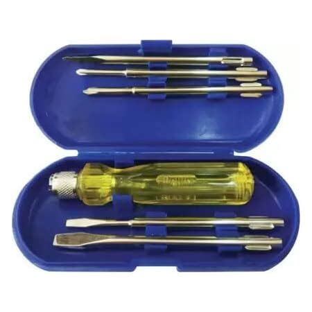 Taparia 840 Screw Driver Set with Neon Bulb (Silver and Green ...