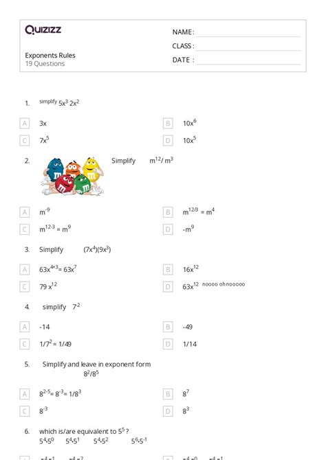 50+ product rule worksheets for 10th Class on Quizizz | Free & Printable
