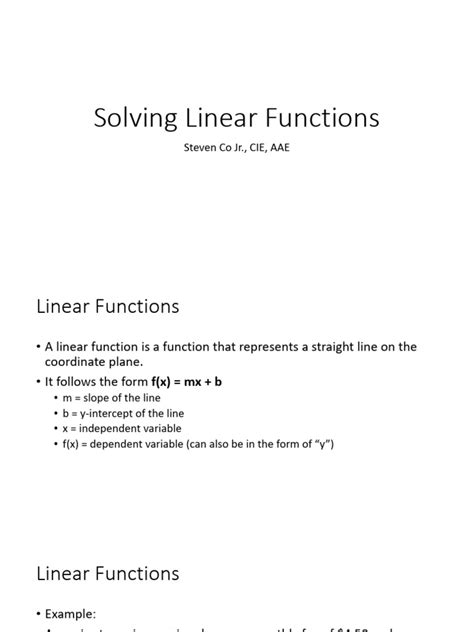 Image result for Solving Linear Functions