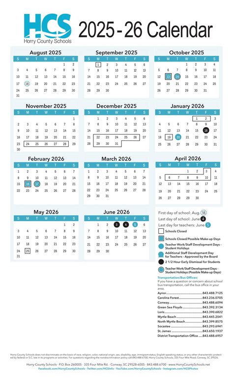 Horry County Schools Calendar 25-26 [PDF] - EduCounty