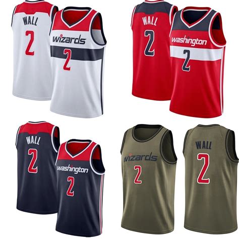 Washington Wizards 2 John Wall Home Away Third Basketball Jerseys ...