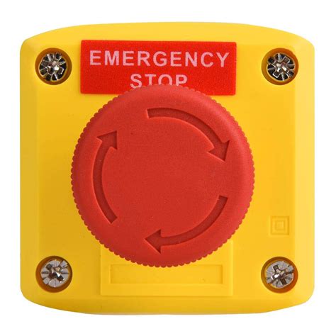 Buy Red Sign Emergency Stop Switch Push Button Waterproof emergency ...