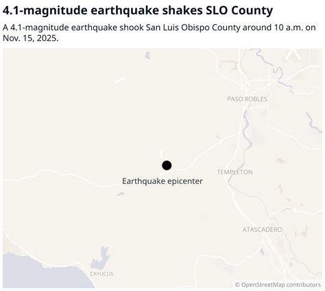 4.1-magnitude earthquake rattles SLO County CA | San Luis Obispo Tribune