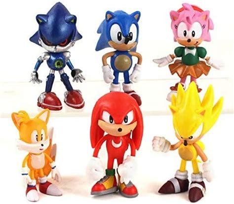 Buy Set of 6pcs Sonic The Hedgehog, Action Figures, Sonic Cake Toppers ...