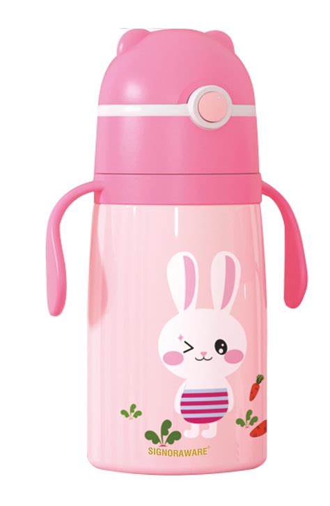 Signoraware Stainless Steel Hello Kids 2 in 1 Vacuum Insulated Flask ...