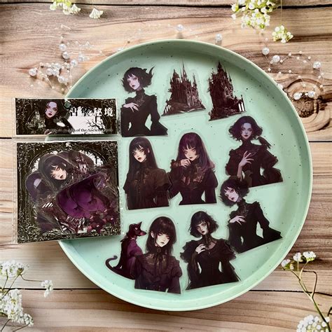 20 Pcs Mysterious Contract Series Dark Gothic Stickers for Journaling ...