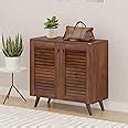BLUEWUD Carlem Engineered Wood 2 Doors Shoe Rack Cabinet Slipper ...