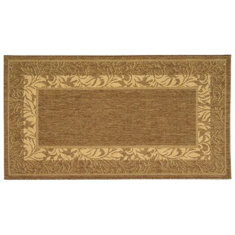 Safavieh Courtyard Leaves Framed Indoor Outdoor Rug