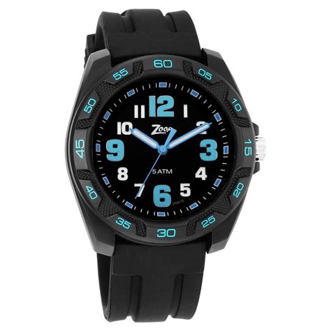 Buy Online Zoop By Titan Quartz Analog Black Dial Silicone Strap Watch ...