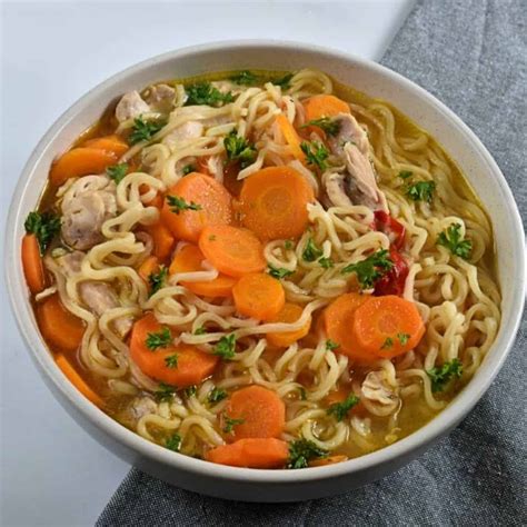 Spicy Chicken Noodle Soup - Hint of Healthy