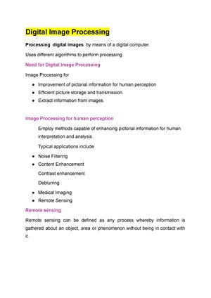 Enhancement,Restoration,Representation of Image in detail ...