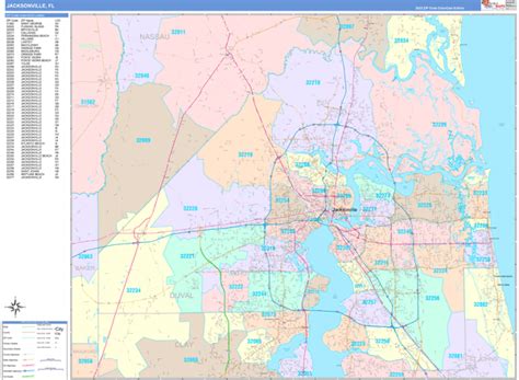 Free printable zip code map jacksonville fl, Download Free printable ...