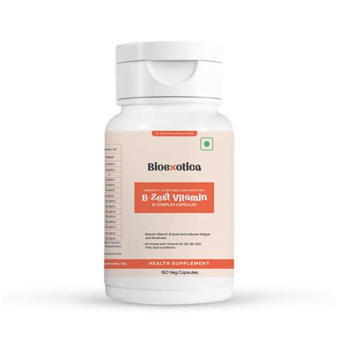 Bioexotica B-Zest Vitamin B-Complex Capsules Helps To Increase Vitamin ...