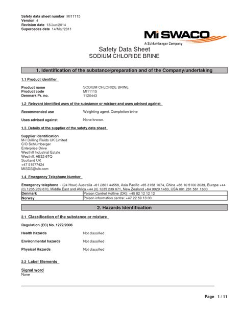 SODIUM CHLORIDE POWDER (SALT PVD or GRANUALR SALT) MSDS Download