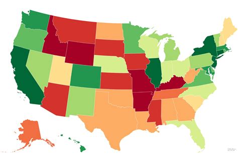 Map Shows States with Strictest Gun Laws - Newsweek