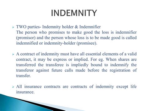 Image result for Explain Indemnification