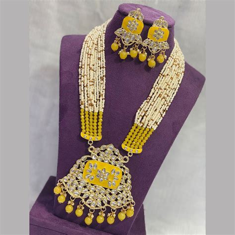 Manisha Jewellery Gold Plated Long Necklace Set – JewelEMarket