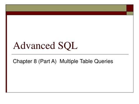 Image result for Advanced SQL Quares