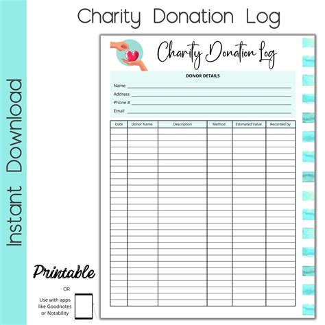 Donation List Template Printable The Donation List Template Your