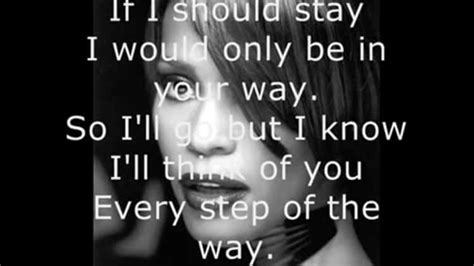 Whitney Houston I Will Always Love You Lyrics | Love yourself lyrics ...