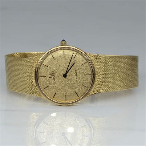 'Omega' Solid Gold Watch | 7"