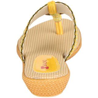 Buy VKC Women's Yellow Flats Online @ ₹249 from ShopClues