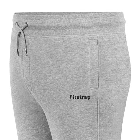 Firetrap | Mens Slim Joggers | Closed Hem Fleece Jogging Bottoms ...