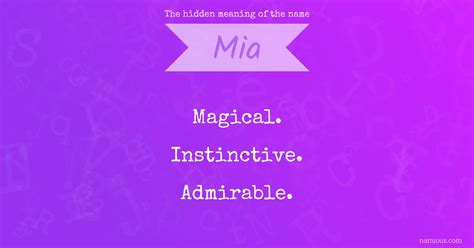 The hidden meaning of the name Mia | Namious