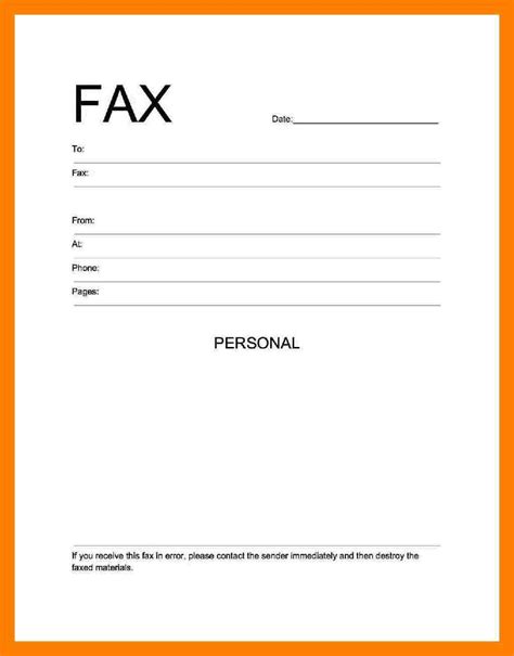 Free Fax Cover Sheet Template Word