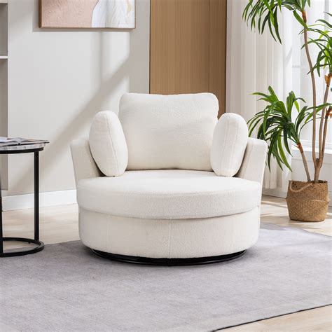 Rosdorf Park Dahlonega 42" Wide Swivel Barrel Chair & Reviews | Wayfair