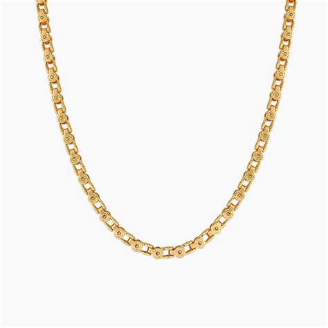 Gear Chain for Men | 18K Gold-Plated Industrial Link | Black Mamba ...