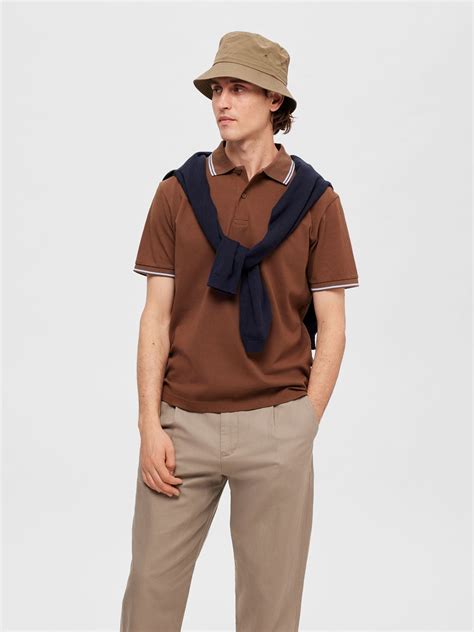 Buy Brown Contrast Tipping Polo T-shirt for Men Online