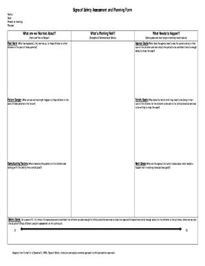 Signs of Safety Assessment and Planning Form - Blank Fillable Template ...