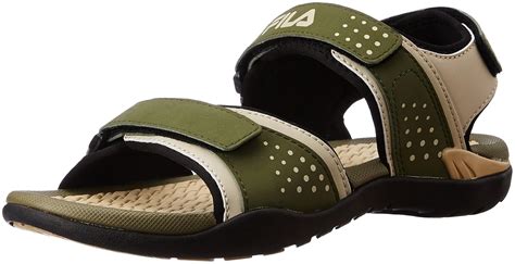 Fila Men's Rufino Olive and Beige Sandals and Floaters - 7 UK/India (41 ...