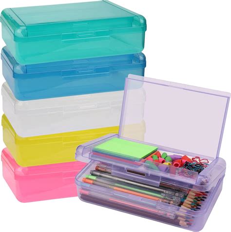 Amazon.com : 1 PCS Pencil Box,Double Layer Large Capacity Pencil Box ...