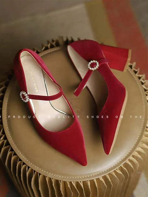 Salto Alto Tipo Mary Jane Bico Francês Primavera 2025, Bombas de Festa ...