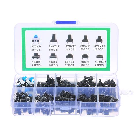 Buy Tactile Push Button,180PCS Tactile Push Button Switch Micro ...