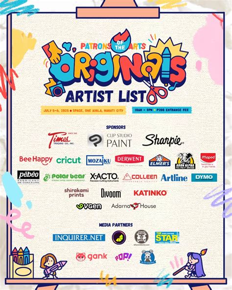 Patrons of the Arts | Check this artist list for PotA: Originals! 👩🏻‍🎨👨 ...