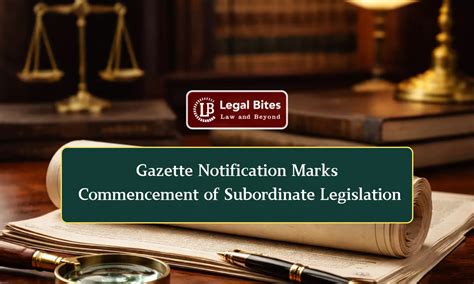 Is Gazette Publication Mandatory for Enforcing Subordinate Legislation?